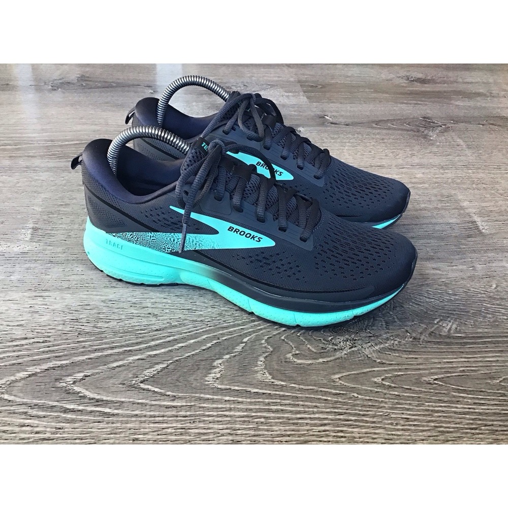 Brooks Trace 3 Women's Size 9.5 B Gray Green Running Shoes Sneakers 1204011B094